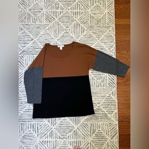 Women’s Coldwater Creek 3/4 Sleeve Lightweight Colorblock Sweater (Size S)